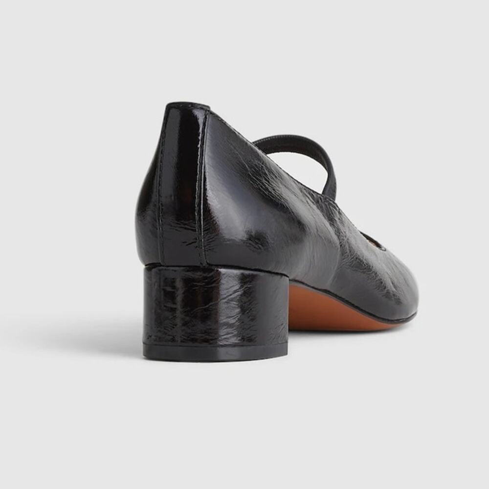 Madewell The Greta Leather Pump Shoes square Toe True Black Size 7.5 NWOT - Picture 2 of 10